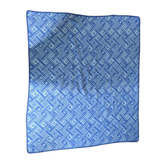 LN Super Soft Ccahuantico Peru blue patturn 50% Alpaca throw blanket - Picture 2 of 5